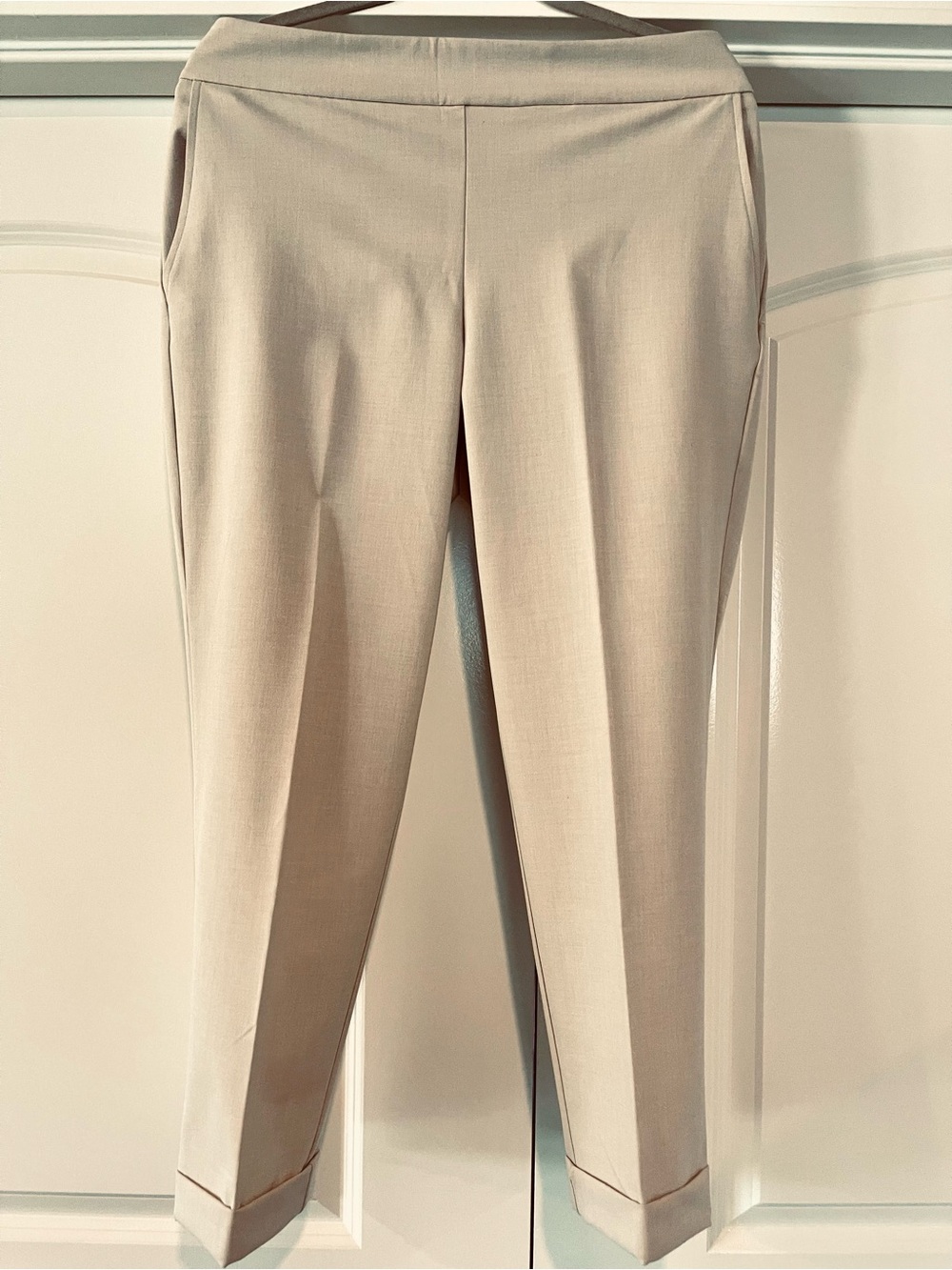 Rachel Zoe Beige Elastic-Waist Trousers new unworn
